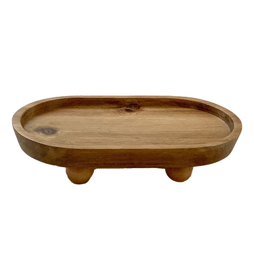 Display Risers Set - Houten ovale verhoogde presentatieschaal 1,77 inch