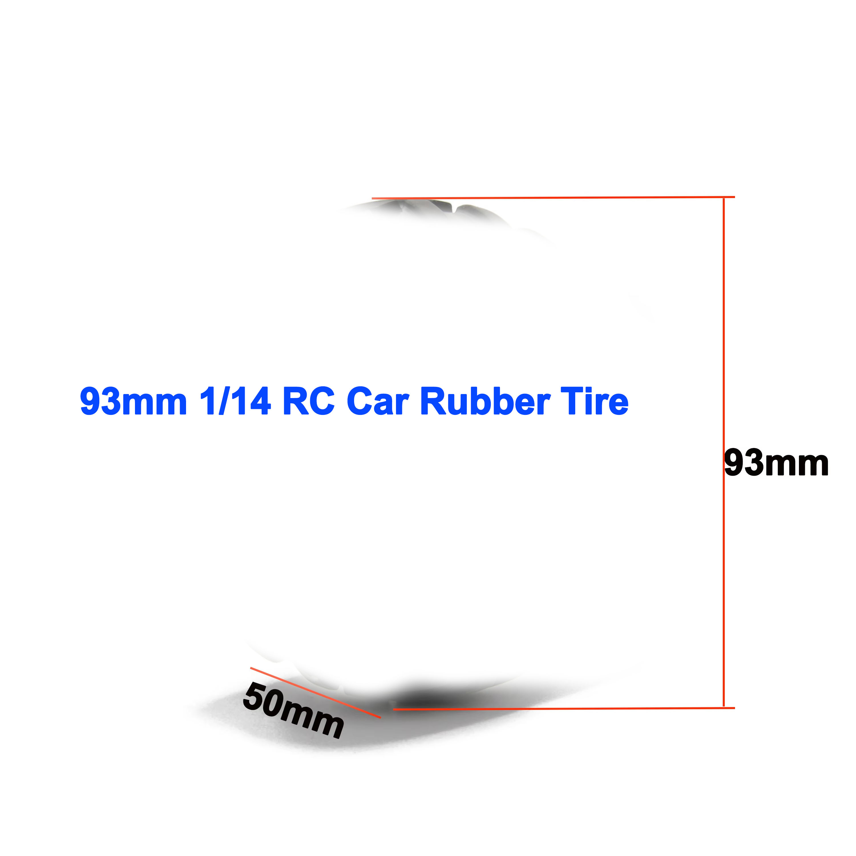 Hot Wheels Car Monster Trucks - 93mm 1/14 RC auto rubberen band