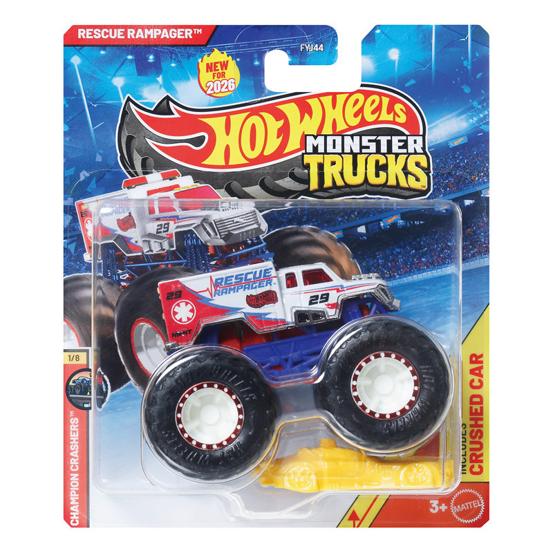 Hot Wheels Car Monster Trucks - Hot Wheels Auto MONSTER TRUCKS Rescue