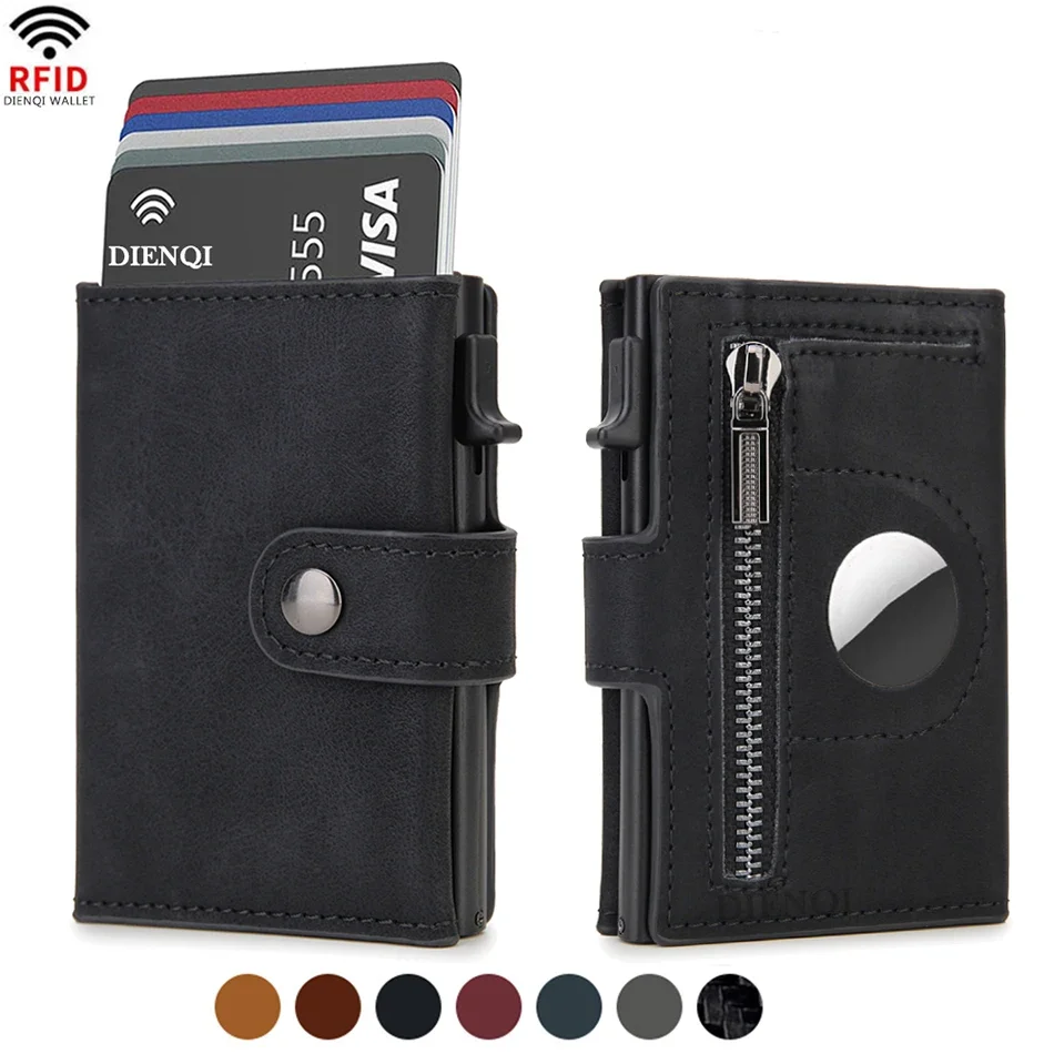 Card Top Loader - Rfid lederen Airtag herenportemonnees Luxe creditcardhouder