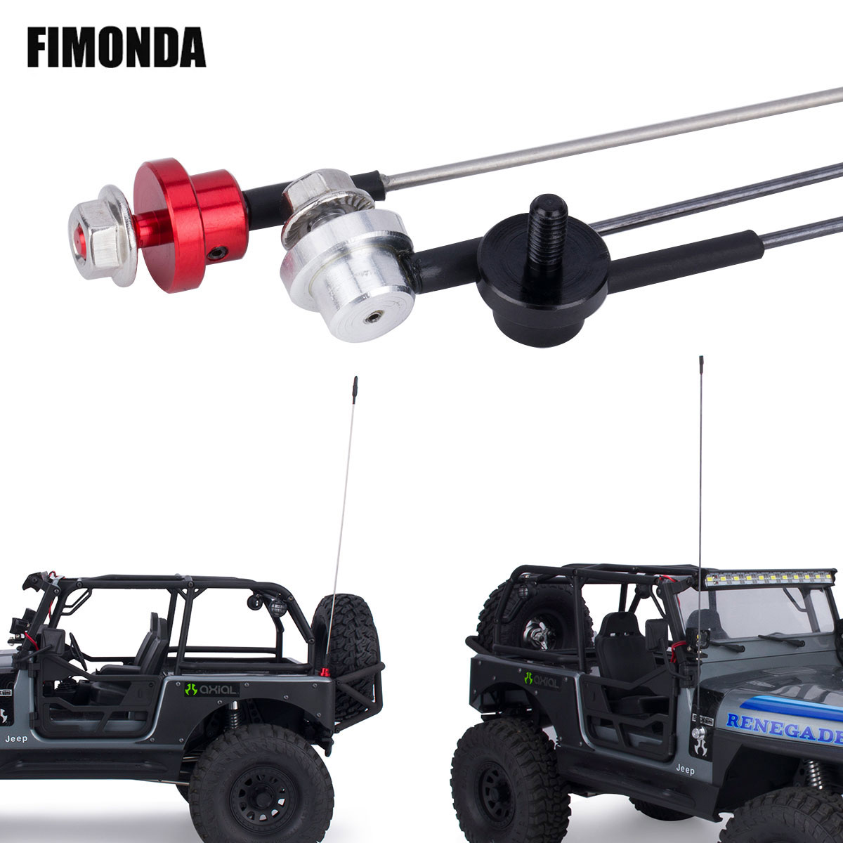 Tamiya Model Rc Car - 50 cm Metalen Verstelbare Simulatie Antenne