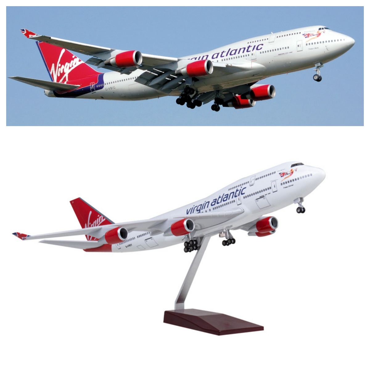 47cm Virgin Atlantic B747 vlie - Model Airplane Plastic recensie en prijs