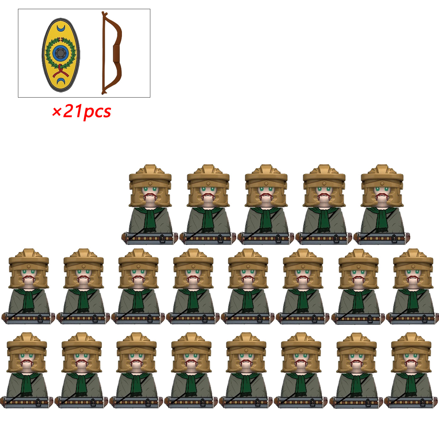 21pcs MOC Creatieve Middeleeuw - Lego Minifigure Holder recensie en prijs